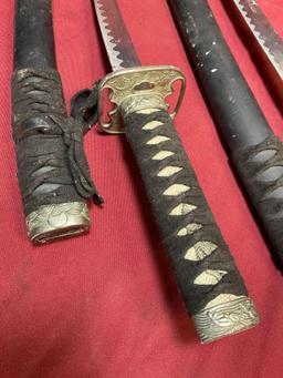 38" & 19" Samurai Swords. Measurement includes blade length with handles. 2 pieces