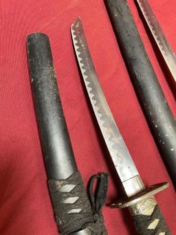 38" & 19" Samurai Swords. Measurement includes blade length with handles. 2 pieces