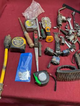 Backpack and assorted tools/ items. Over 30 pieces