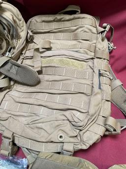 Military Backpacks, thermal guard, pouch, water pack. 5 pieces