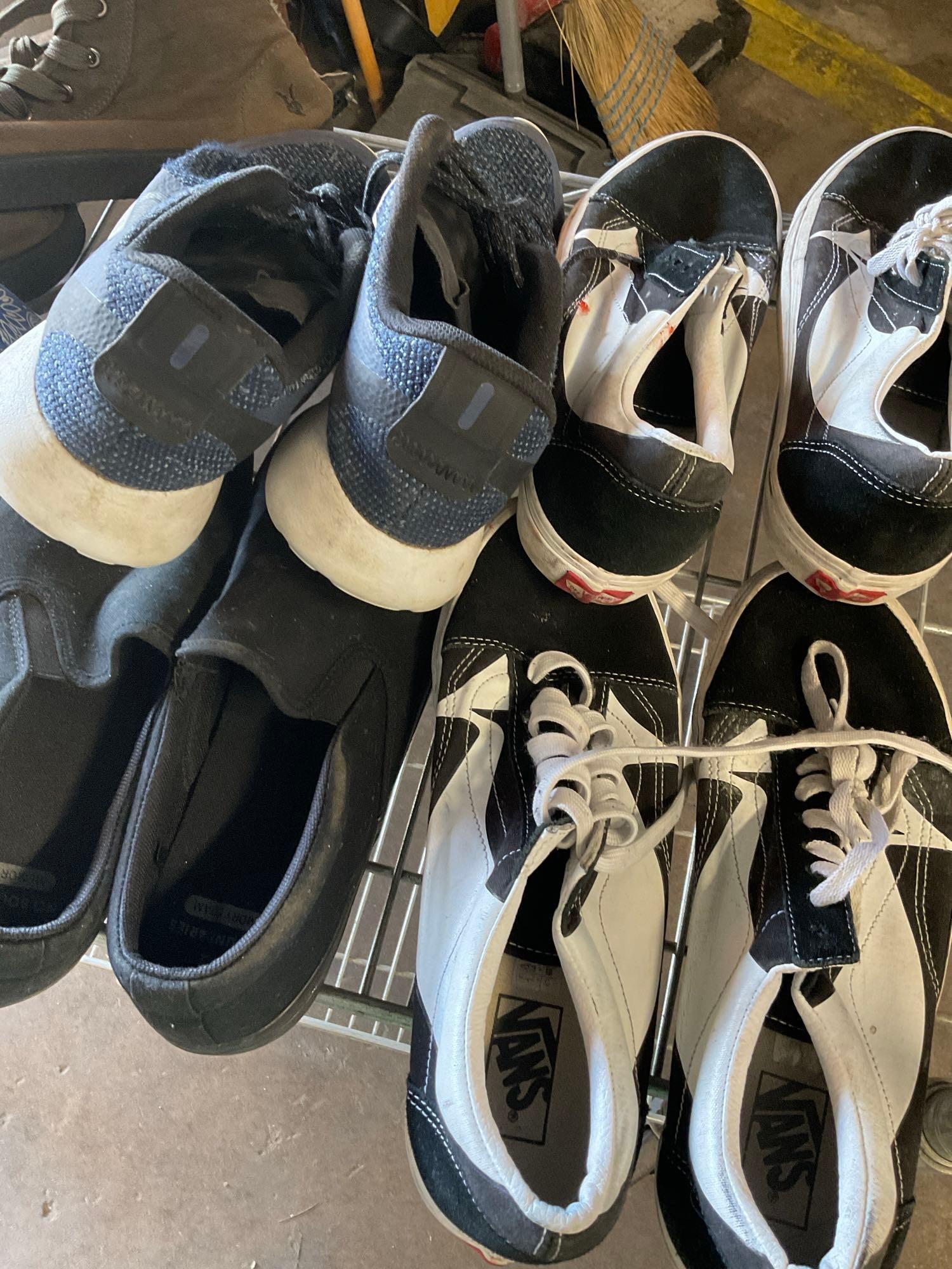 Assorted style and sizes shoes. Nike, Uggs, Vans, Reebok, Puma, etc. 19 pairs