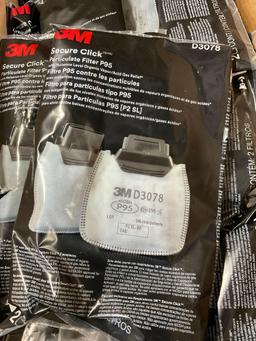 New. 3M Secure click particulate filter P95. Open box Over 40 pieces