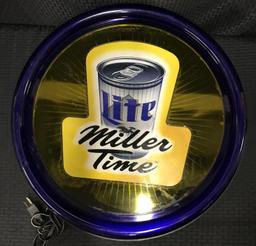 Lite "Miller Time" Light Starburst Motion Sign