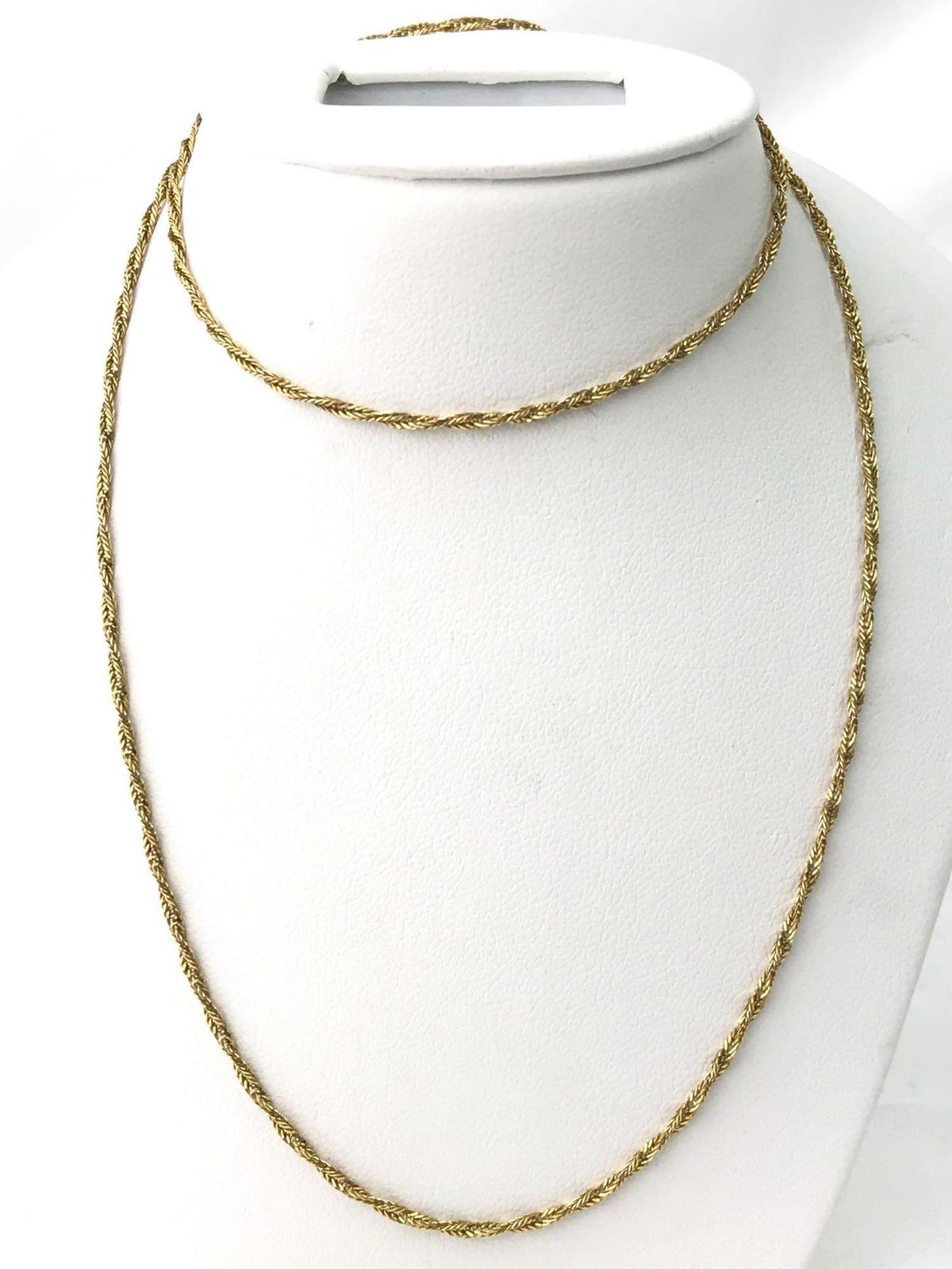 18" 14K yellow gold necklace