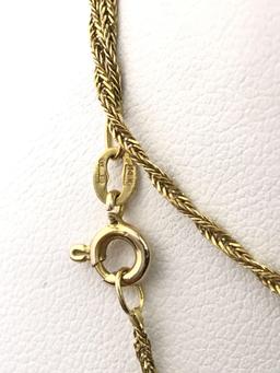 18" 14K yellow gold necklace