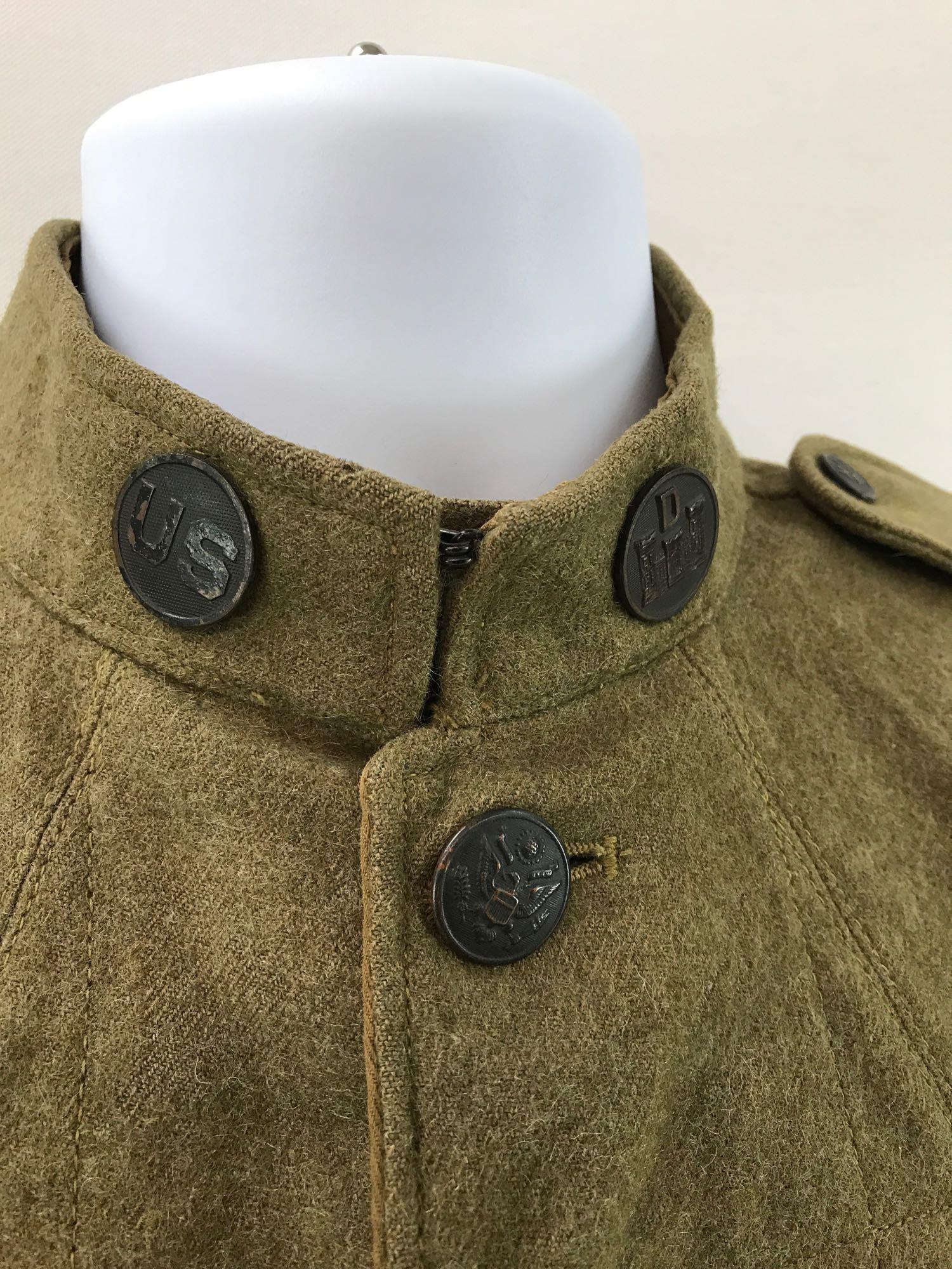 WW1 U.S. Army 35th Division 110th Engineer Corp D Co. PFC Tunic with Patches