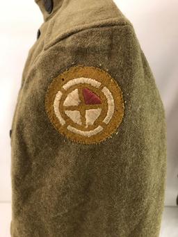 WW1 U.S. Army 35th Division 110th Engineer Corp D Co. PFC Tunic with Patches