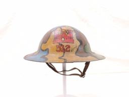 WW1 U.S. Army 87th Division 312th Corps of Engineers D Co. Doughboy Helmet with Camoflage