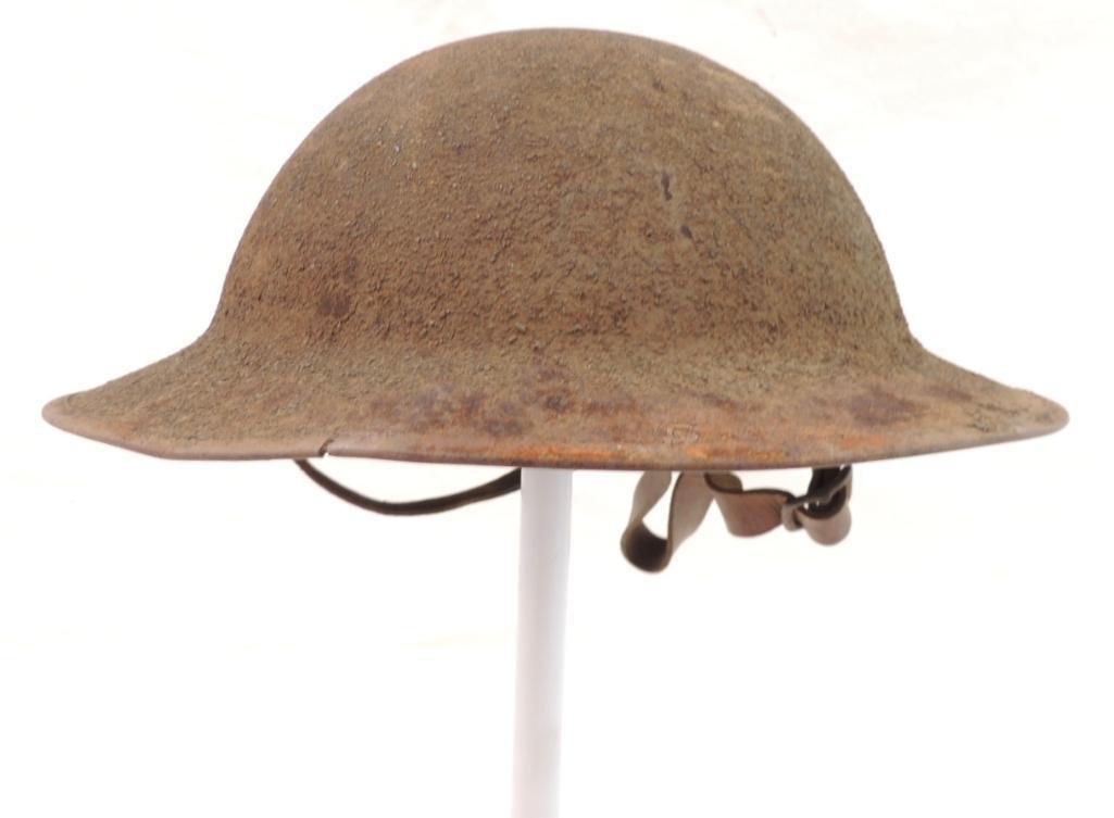 WW1 U.S. Army 2nd Division Doughboy Helmet with 23rd Company Marine Insignia and ID'd