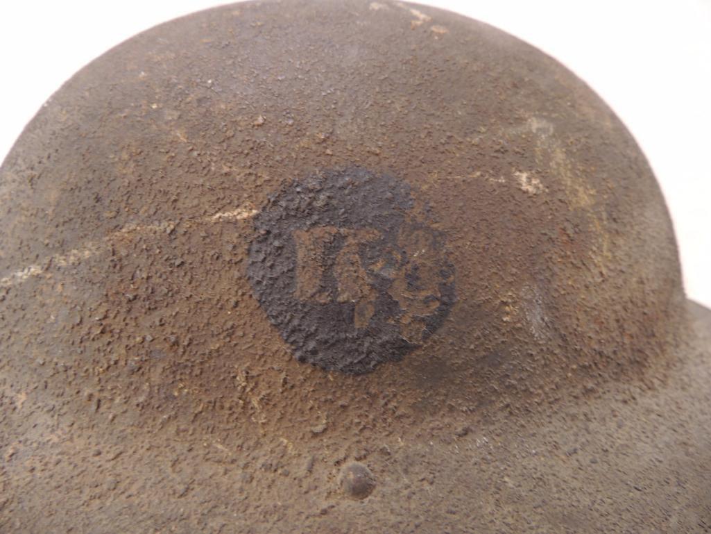 WW1 U.S. Army Mask and Helmet with Handpainted Insignia