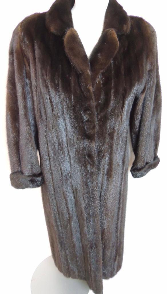 Dark Mink Notched Collar Coat