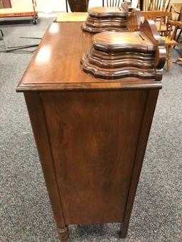 Heavily carved mahogany dresser 1940s