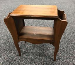 1930s solid walnut magazine table