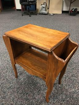 1930s solid walnut magazine table