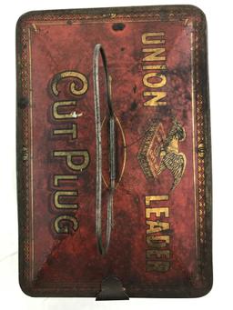 Antique Union Leader Cut Plug Tobacco Tin