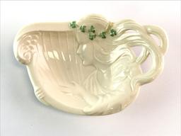 BELLEEK Ireland Harp dish