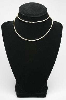 14k Yellow Gold Twisted Rope Chain