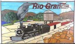 Rio Grande Steam Locomotive Stain Glass Window