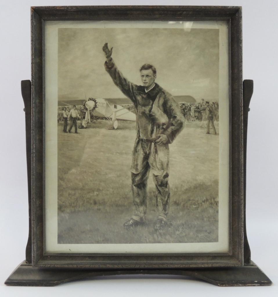 Framed Print of Charles Lindbergh circa 1920's-30's