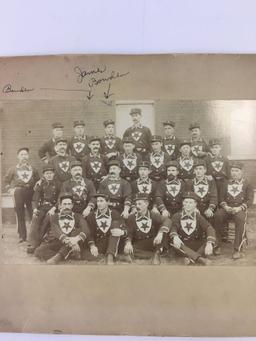 Circa 1880's Peoria IL Fire Company with...Horse Drawn Fire Carriage & Hoses