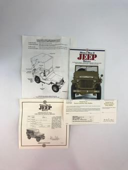 Danbury Mint die-cast World War II Jeep