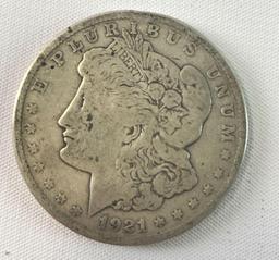 1921-S Morgan silver dollar