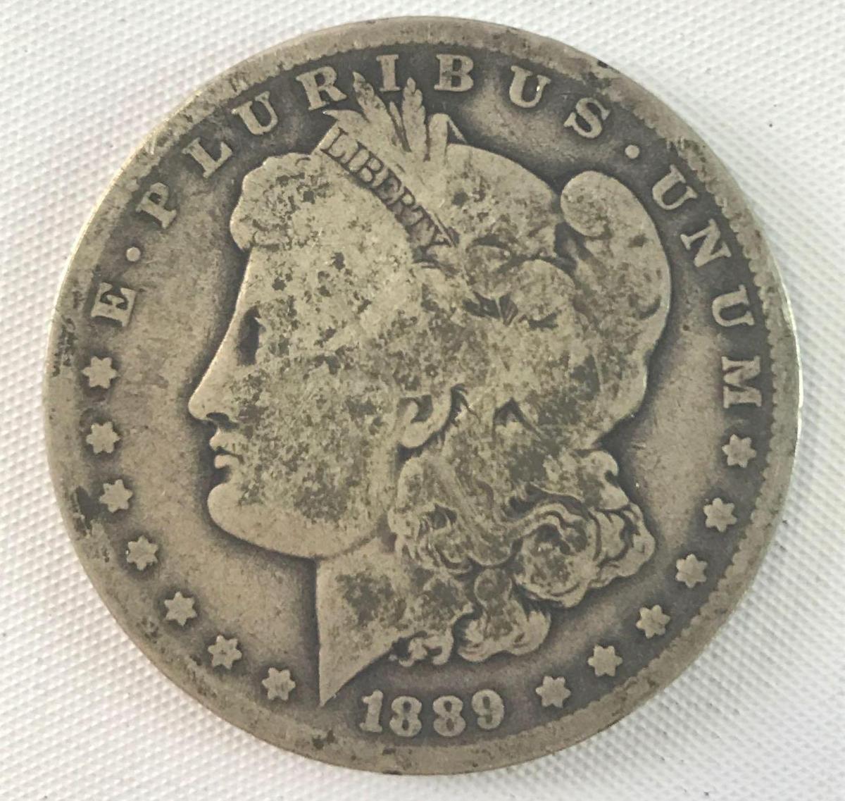 1889-O Morgan silver dollar