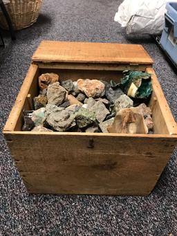 Wooden Box of Rocks