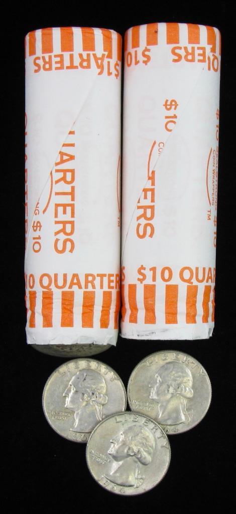 Lot of 2 Rolls : Washington Quarters