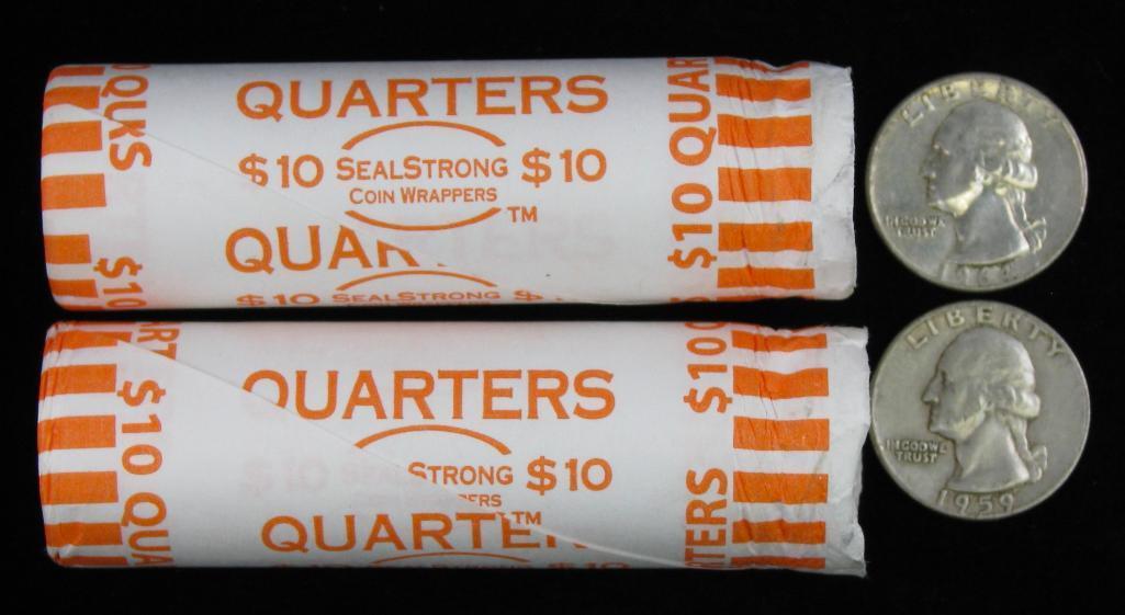 Lot of 2 Rolls : Washington Quarters