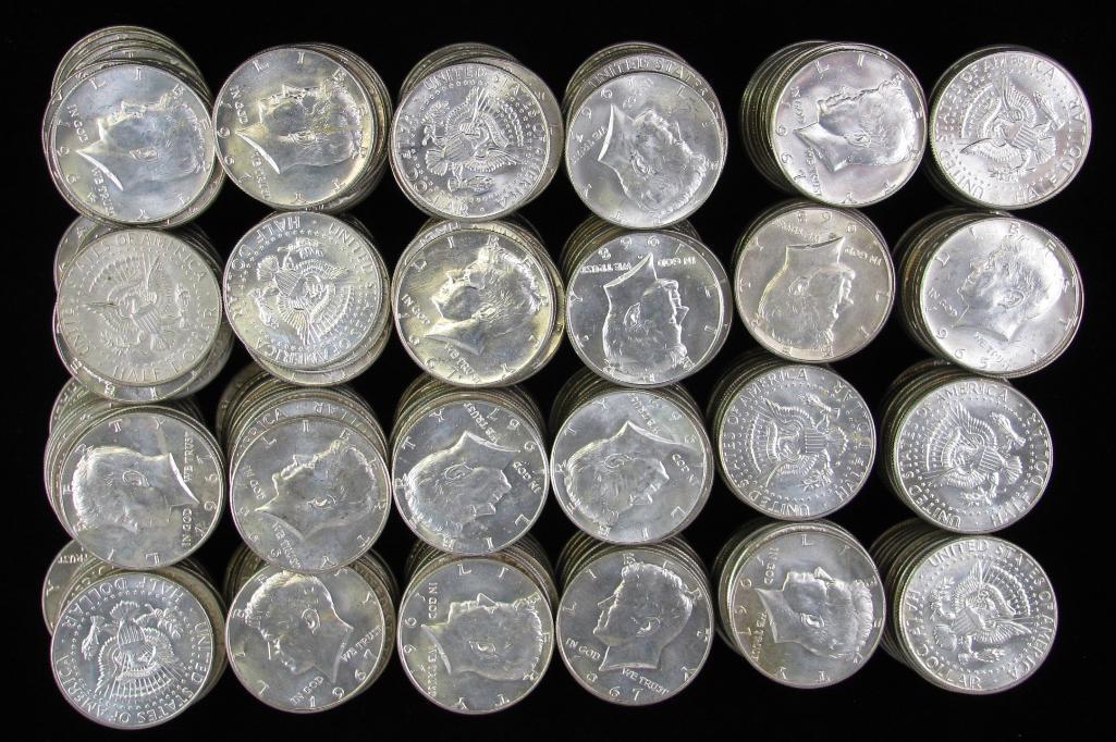 Lot of 340 : Kennedy Half Dollars (1965-1969)