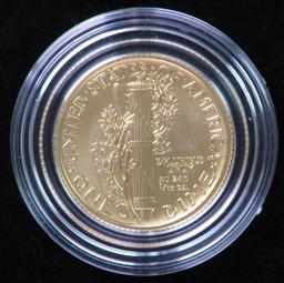 2016-W Mercury Dime Centennial Gold Coin