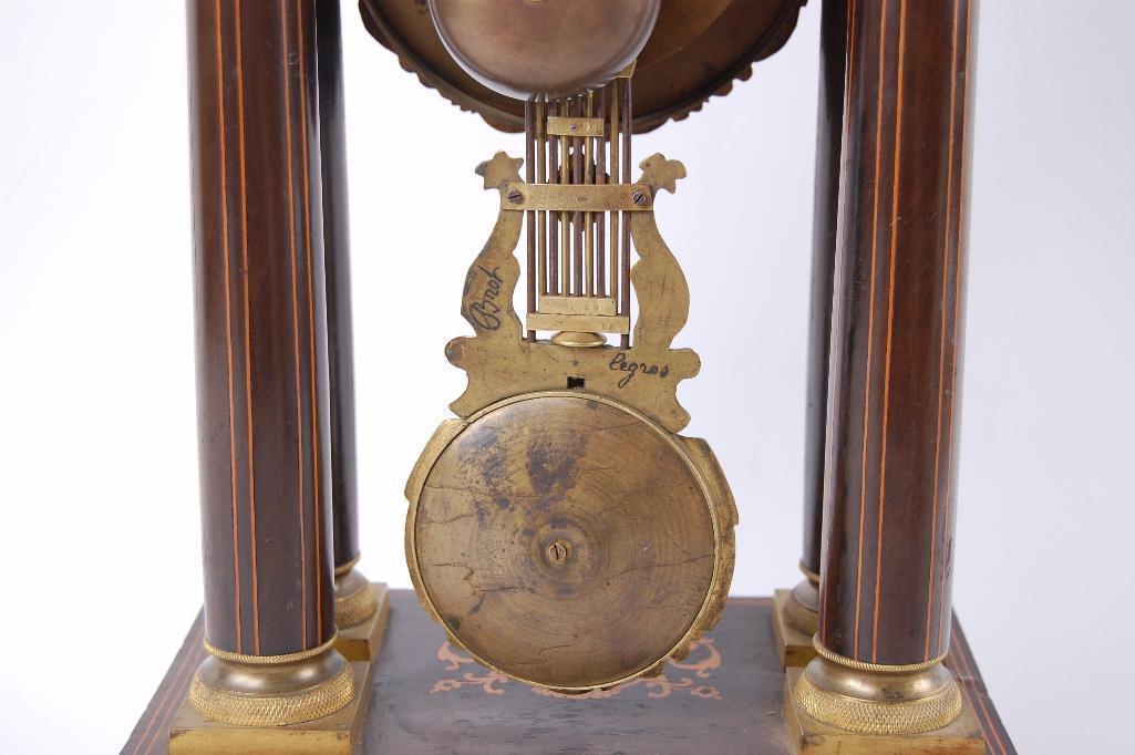 Antique Ornate Mantle Clock with Brass Pendulum