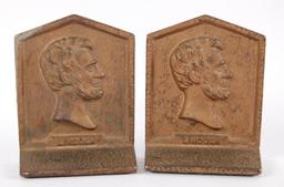 Pair of Antique Cast Iron Abraham Lincoln Bookends