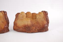 Pair of Vintage Mount Rushmore Plaster Bookends