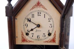 Antique Sessions Copley Eight Day Strike Mantle Clock with Pendulum and Key