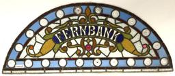 Antique Fernbank Stained and Leaded Glass Window