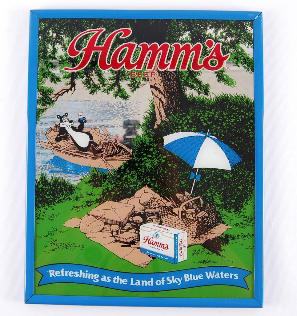 Vintage Hamm's Beer Advertising Mirror