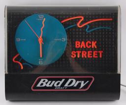 Vintage Bud Dry Light Up Advertising Beer Clock