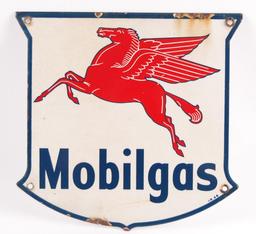 Vintage Mobilgas Advertising Porcelain Pump Plate