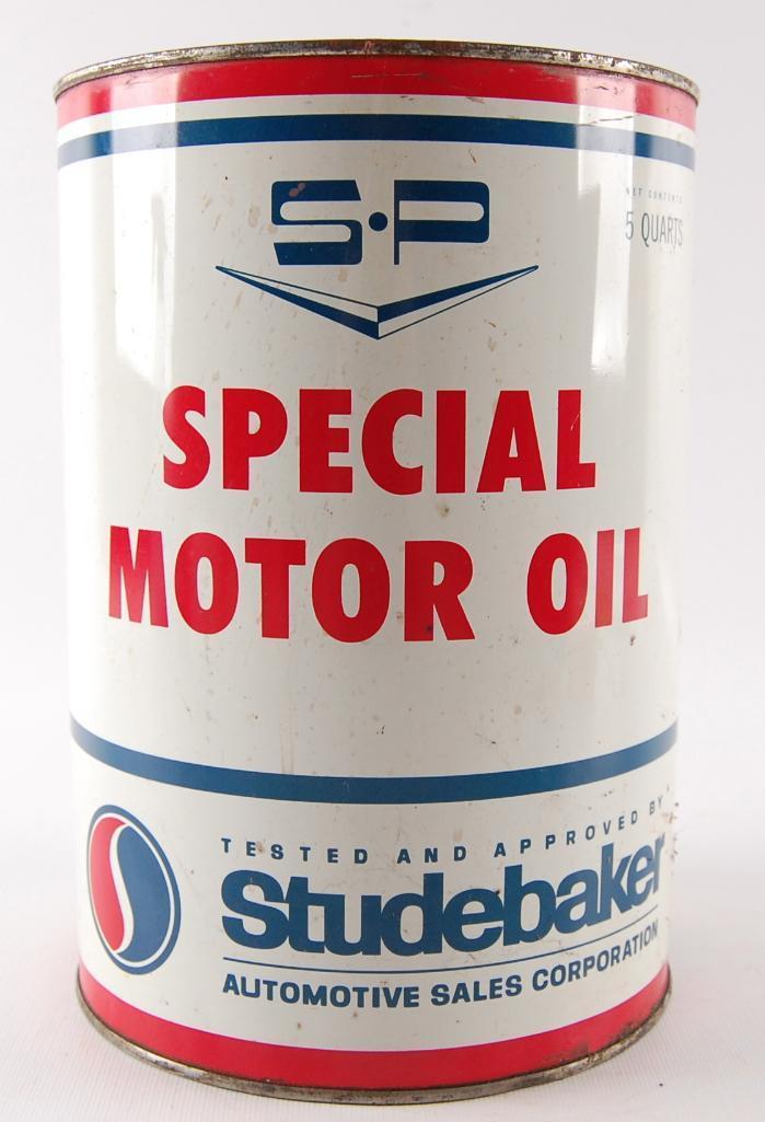 Vintage Studebaker Special Motor Oil Advertising 5 Quart Oil Can