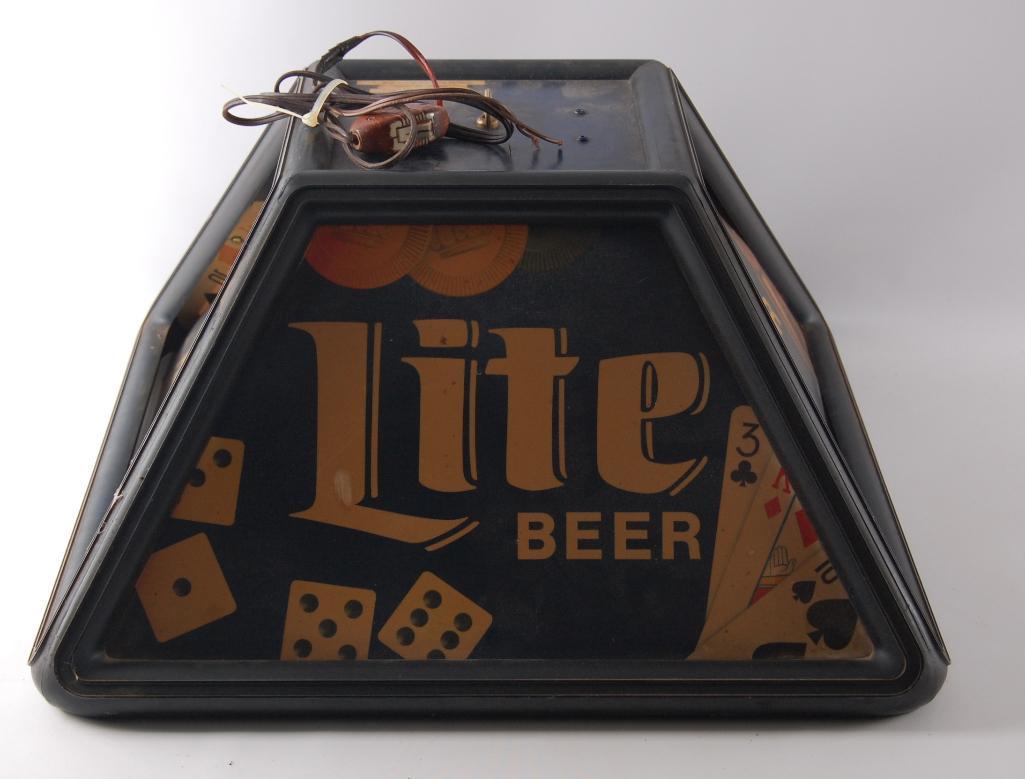 Vintage Miller Lite Light Up Advertising Pool Light