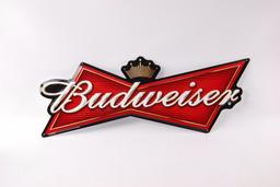 Budweiser Bowtie Advertising Metal Beer Sign