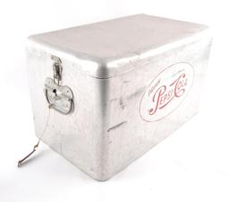 Vintage Pepsi-Cola Advertising Metal Cooler