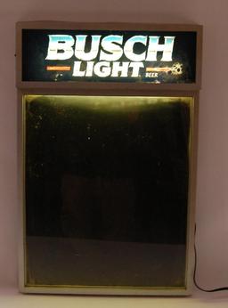 Vintage Busch Light Advertising Light Up Menu Board