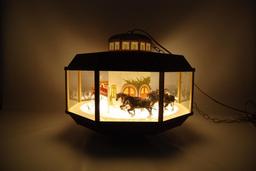 Budweiser Advertising Clydesdale Carousel Light Up Motion Lamp