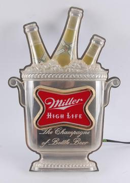 Vintage Miller High Life Light Up Advertising Beer Sign