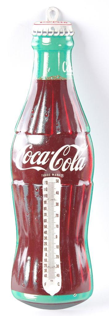 Vintage Coca-Cola Advertising Metal Thermometer