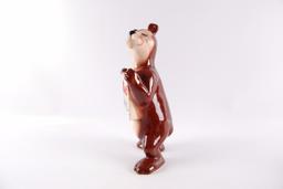 Rare Redwing Hamm's Beer Advertising Porcelain Brown Bear Holding Sign Figurine