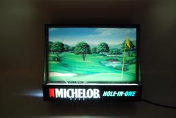 Vintage Michelob "Hole In One" Light Up Advertising Golfing Beer Sign